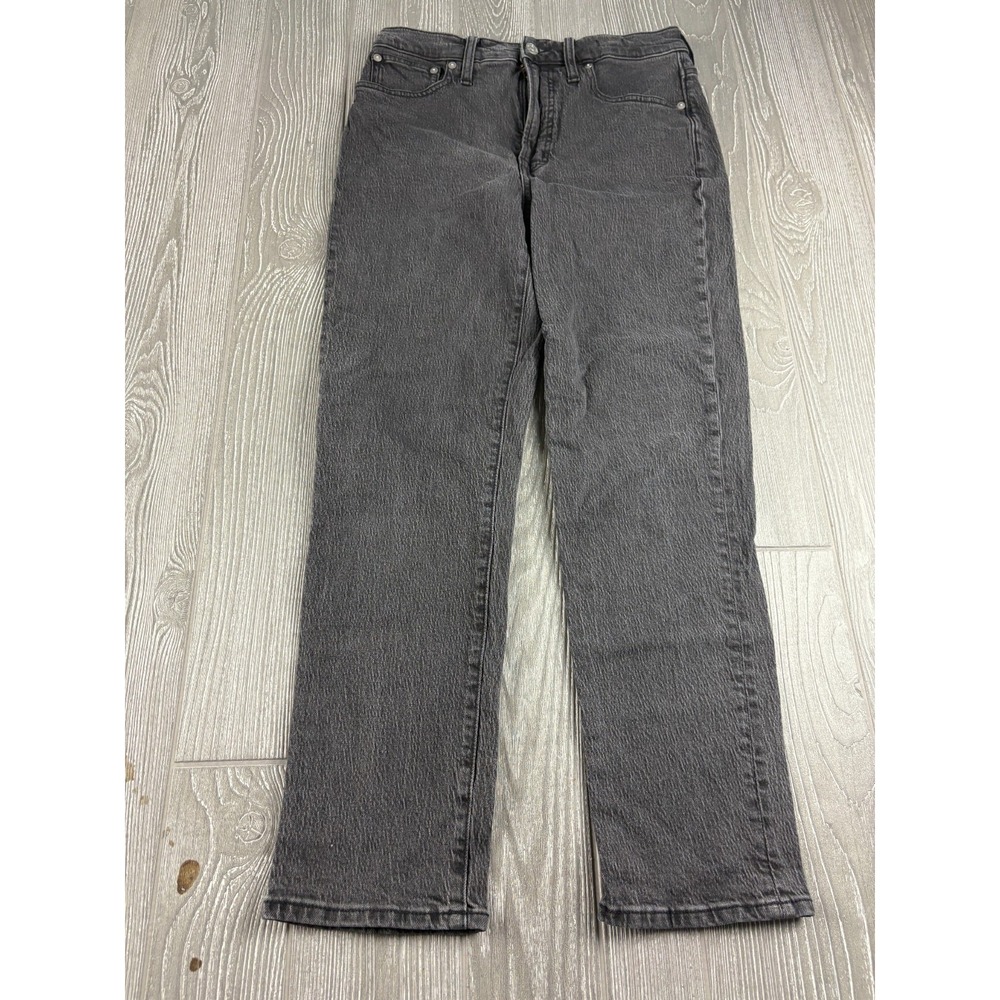 Madewell Womens The Perfect Vintage Jean Black High Rise Straight 27 x 27